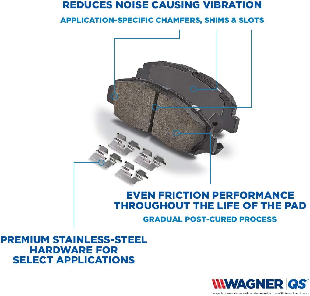 Wagner QS ZD914VK Brake Pad & Rotor Kit with Hardware, Front, Fits 2007 Honda Accord and other vehicles