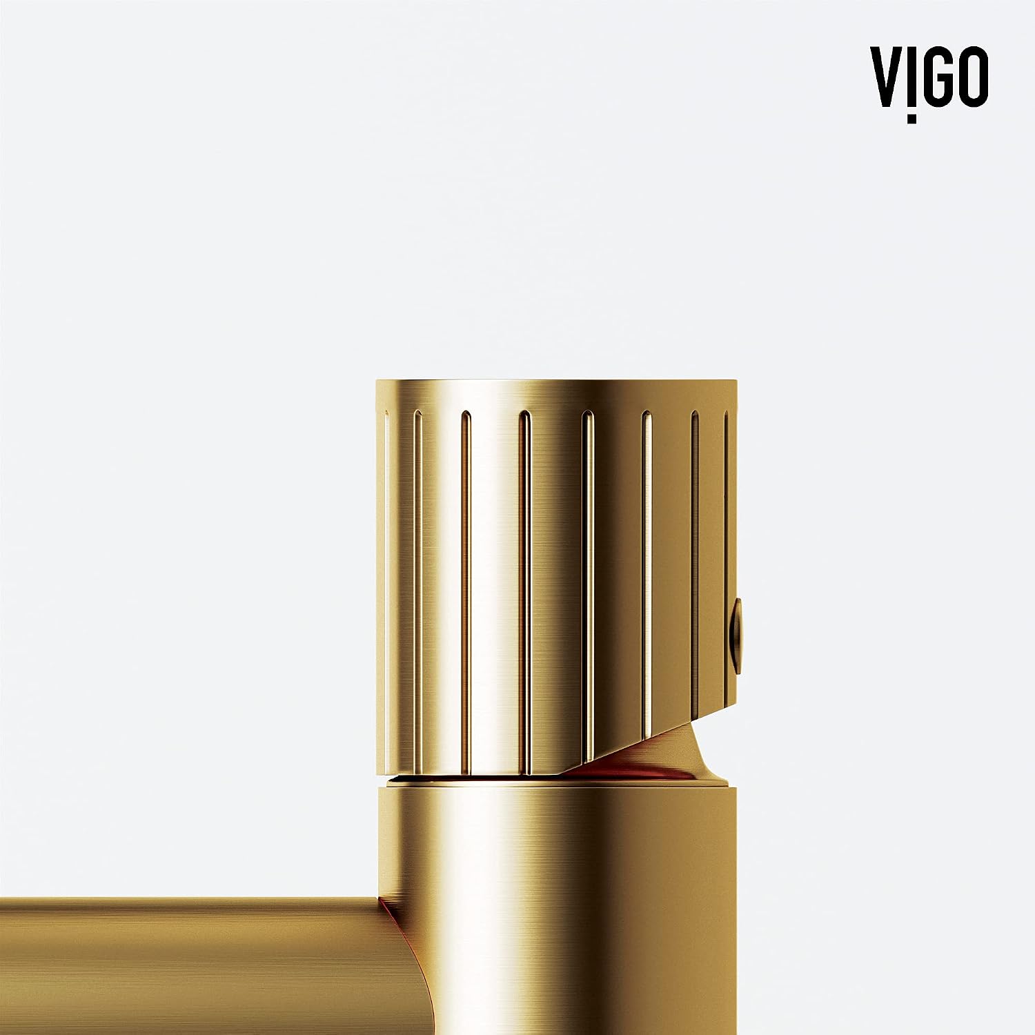 VIGO Ashford Single-Handle Single-Hole Mount Vessel Bathroom Sink Faucet, 11-Inch, Matte Brushed Gold, Modern Design, Solid Brass, 1.2 GPM WaterSense & Ceramic Disc Valve, Corrosion-Resistant