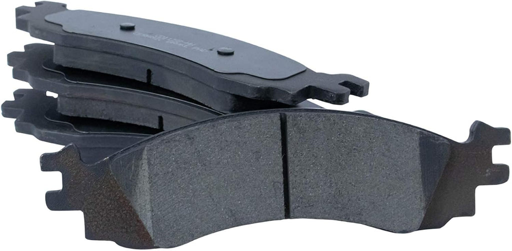 TRQ Performance Front Brake Pad and Rotor Set Ceramic Coated Drilled Slotted Compatible with 2010-2012 Ford Taurus