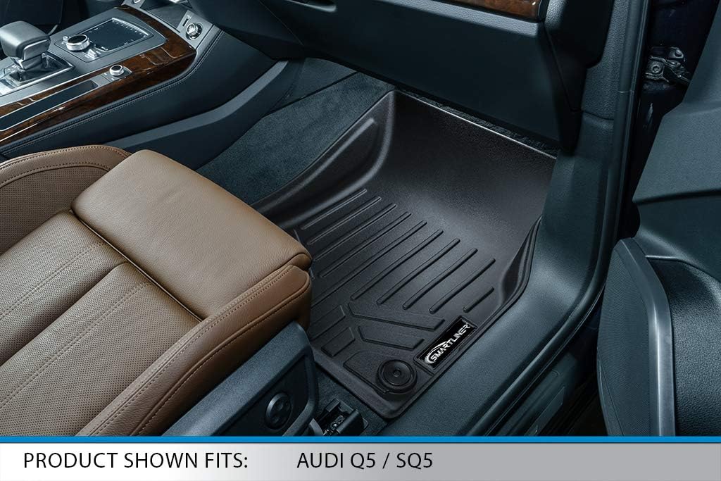 SMARTLINER Custom Fit Floor Mats 1st Row Liner Set Compatible with 2018-2025 Audi Q5