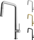 VIGO Parsons 18'' H Single Handle Pull-Down Sprayer Kitchen Faucet in Stainless Steel-VG02031ST