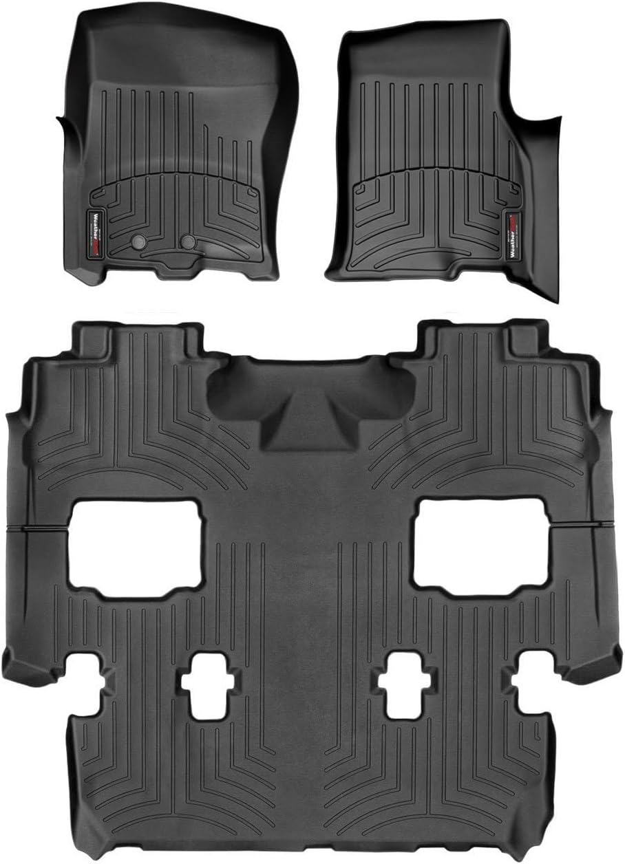 WeatherTech Custom Fit FloorLiners for Ford Expedition, Navigator, Full Set (443531-4410402), Black