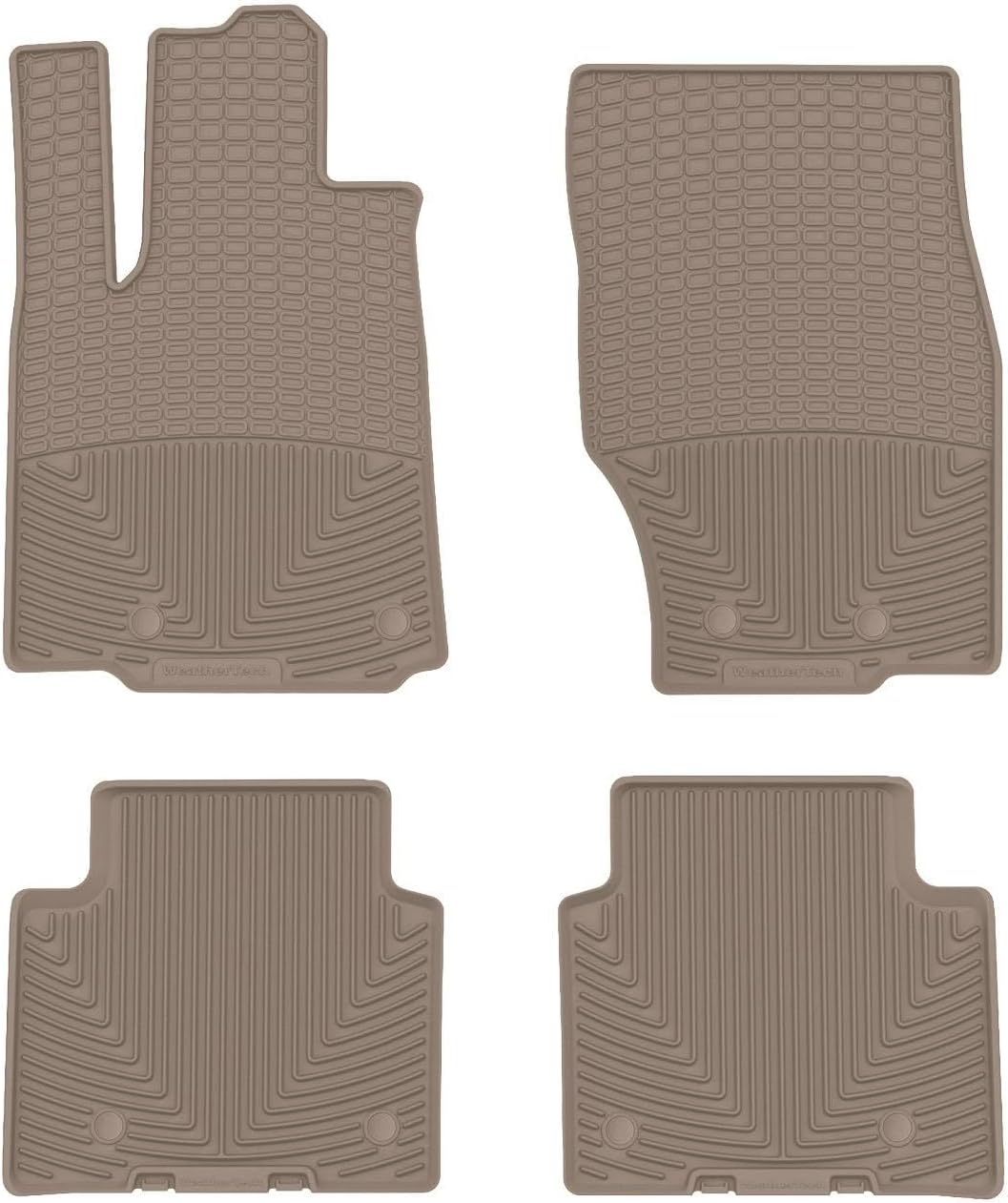 WeatherTech All-Weather Floor Mats for Jeep Grand Cherokee, Grand Cherokee 4xe - 1st & 2nd Row (W614TN-W615TN), Tan