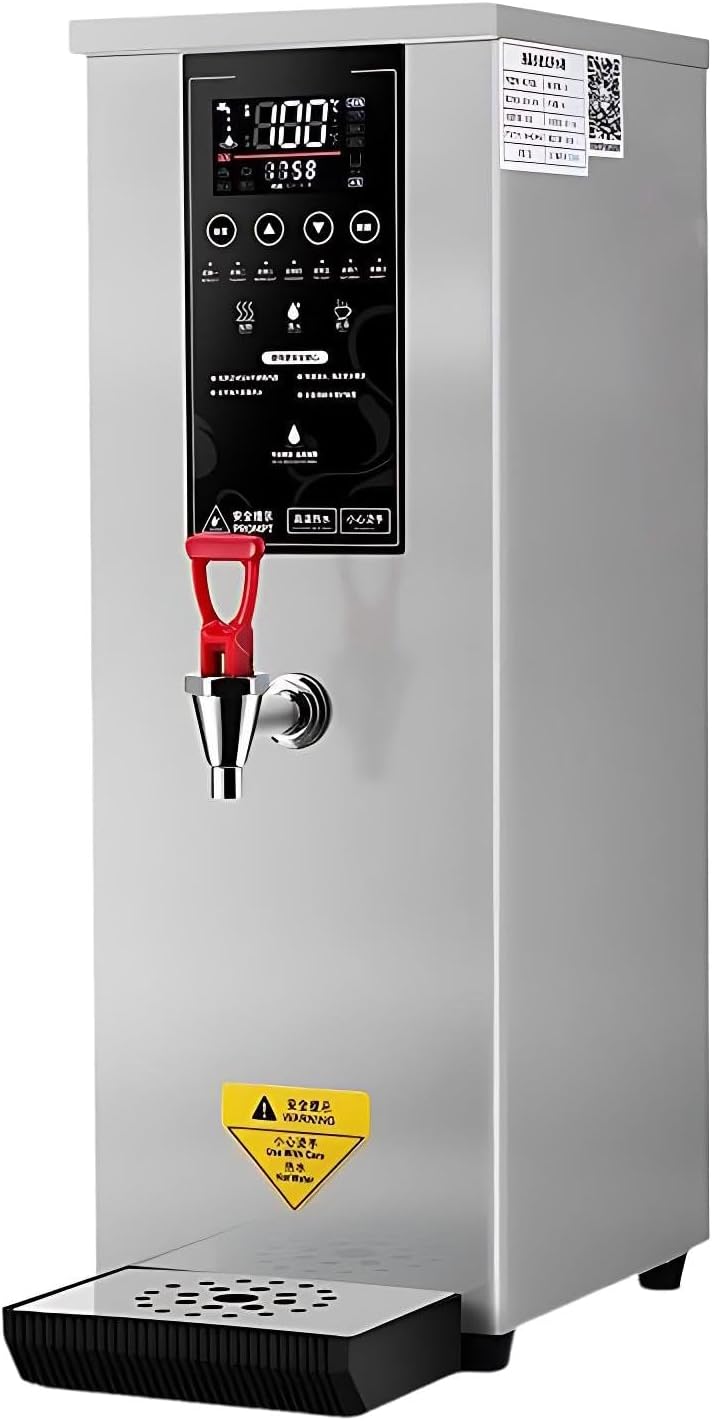 SHAHRYAR Professional Commercial Electric Hot Water Dispenser,3000w Instant Hot Water Dispenser,Water Output: 60l/H,30% Energy Saving,Stainless Steel Faucet,for Milk Tea Shops Silver