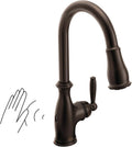 Moen Brantford Oil Rubbed Bronze Motionsense Wave Touchless One-Handle Pulldown Kitchen Faucet wit Sprayer Featuring Reflex Docking System, 7185EWORB