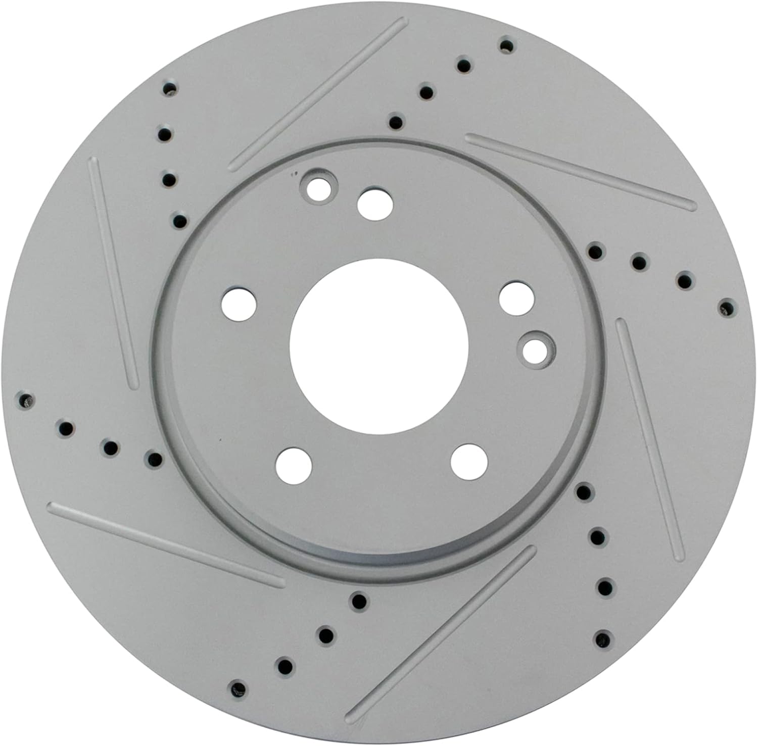 TRQ Performance Front Brake Pad and Rotor Set Ceramic Drilled Slotted Coated Rotors Compatible with 96-03 Mercedes-Benz E320 98-99 E300 98-03 CLK320 99-03 CLK430 98-02 E430 01-04 SLK320