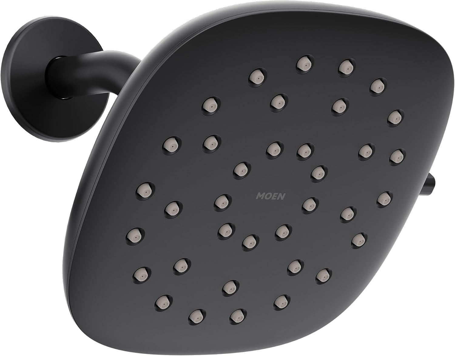 Moen Verso Eco-Performance Infiniti Dial Square Rain Shower Head, 7-Inch Diameter Spray Head, Matte Black, 220R5EPBL