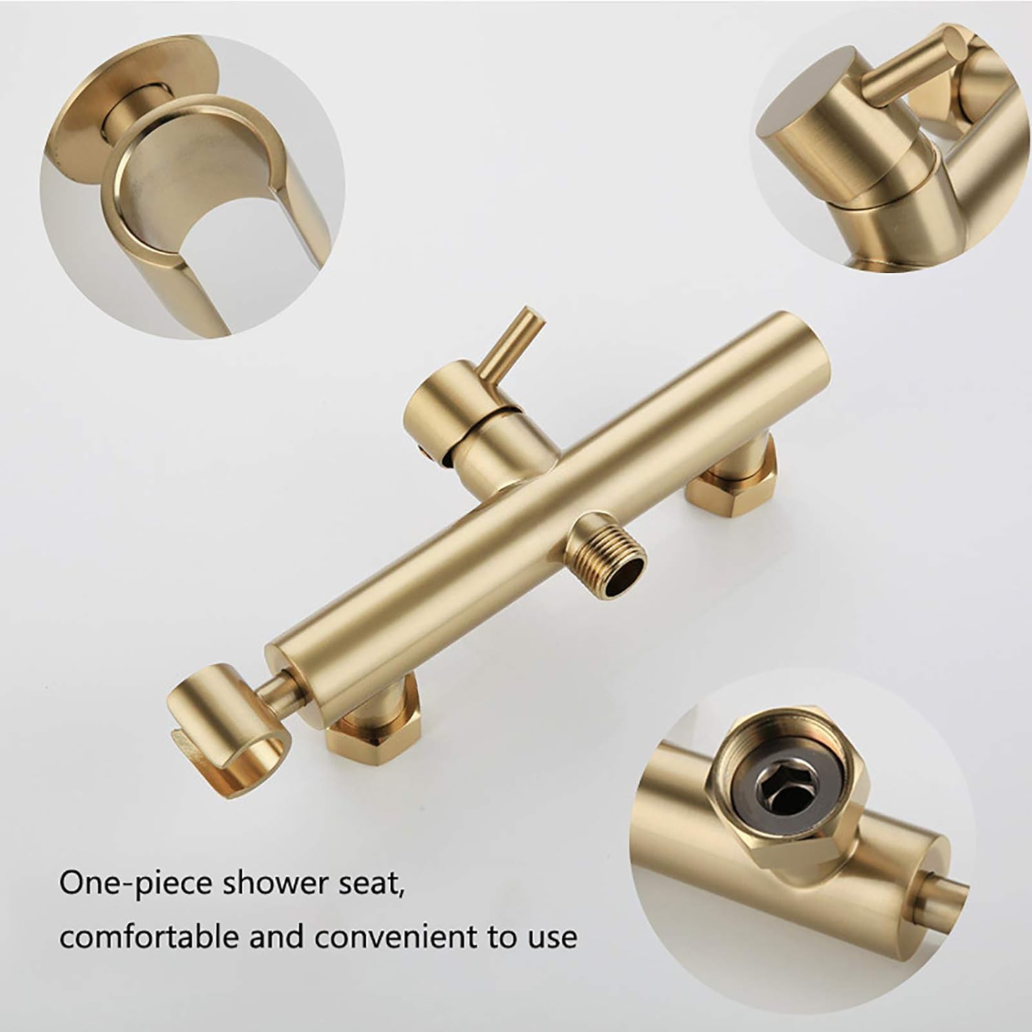 Handheld Bidet Sprayer for Toilet, Brushed Gold Kit Wall Mounted Brass Bathroom Cloth Diaper Set with Hot and Cold Water for Personal Hygiene,15 cm(8.5 cm)