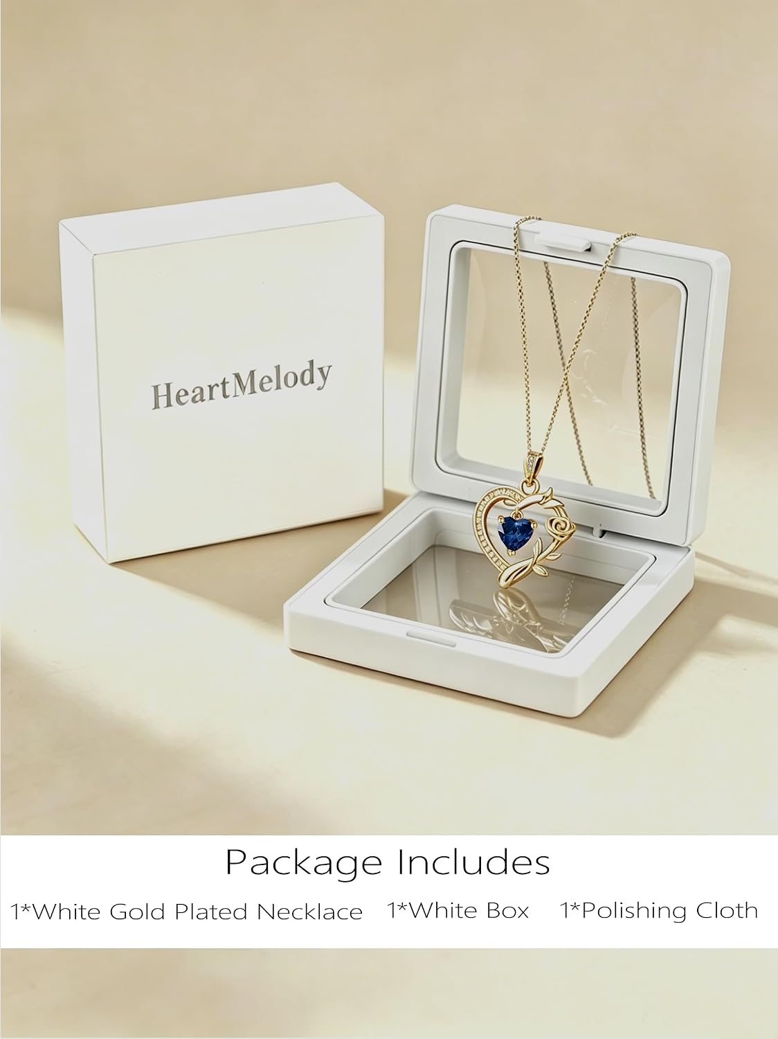 HeartMelody Heart Necklaces for Women Gold,14k 18K White Gold Plated Dainty Rose Butterfly Necklace with Garnet Birthstone Pendant Necklace Everyday Jewelry Birthday Christmas Gifts for Women Mom Her