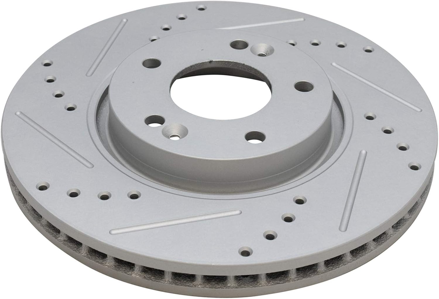 TRQ Performance Front Brake Pad and Rotor Set Ceramic G Coated Drilled Slotted Vented Rotors Compatible with 2011-2015 Hyundai Sonata 2011-2016 Kia Optima