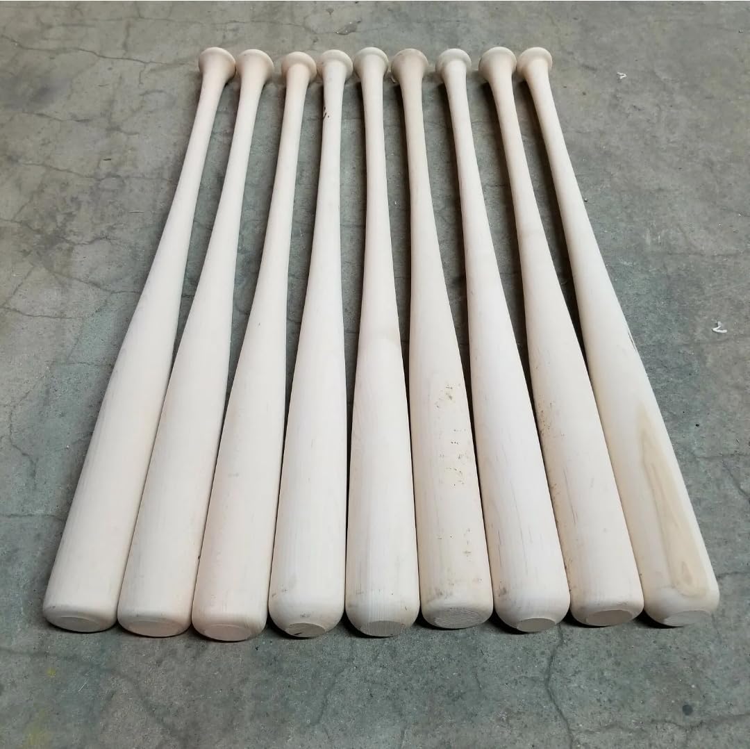 9 Pack 33' Wood Baseball Bats Blem Craft