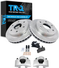TRQ Front Brake Pad and Rotor Set Semi Metallic Vented Rotors Calipers Compatible with 1988-2000 Chevrolet K1500 Suburban K2500 Tahoe 1992-1999 GMC K1500 Suburban K2500 Yukon