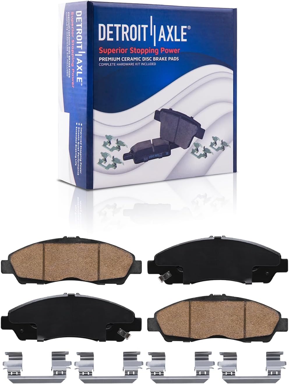 Detroit Axle - Brake Kit for 2018-2020 Buick Enclave 2017-2020 Cadillac XT5, 2020 XT6, Disc Brakes Rotors Ceramic Brake Pads with Hardware Replacement : 13.58' inch Front & 12.40' inch Rear Rotors