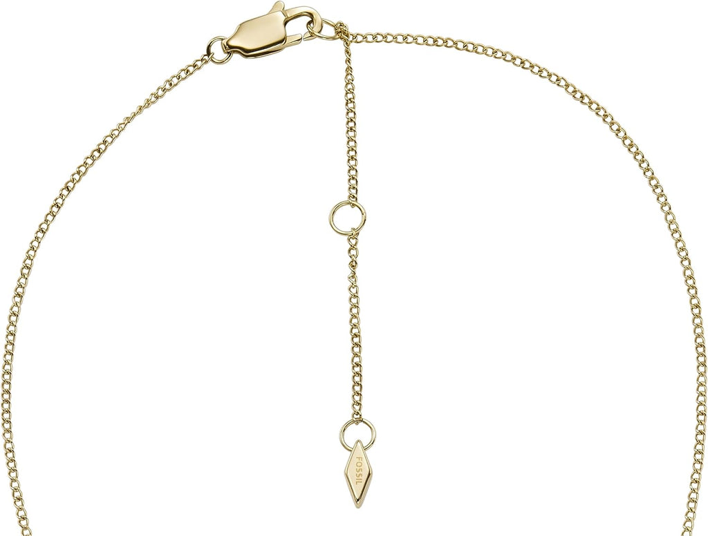 Fossil Women's Gold-Tone Stainless Steel Pendant Chain Necklace for Women