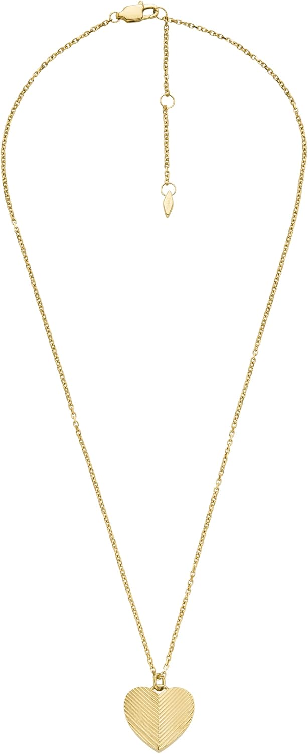 Fossil Women's Gold-Tone Stainless Steel Pendant Chain Necklace for Women