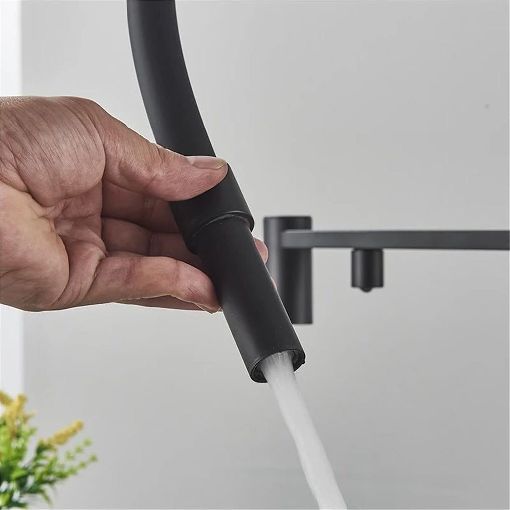 Filtered Kitchen Faucet Pull Out Spray Kitchen Purified 360 Rotation 3 Ways Sink Drink Water Faucet(Gray)