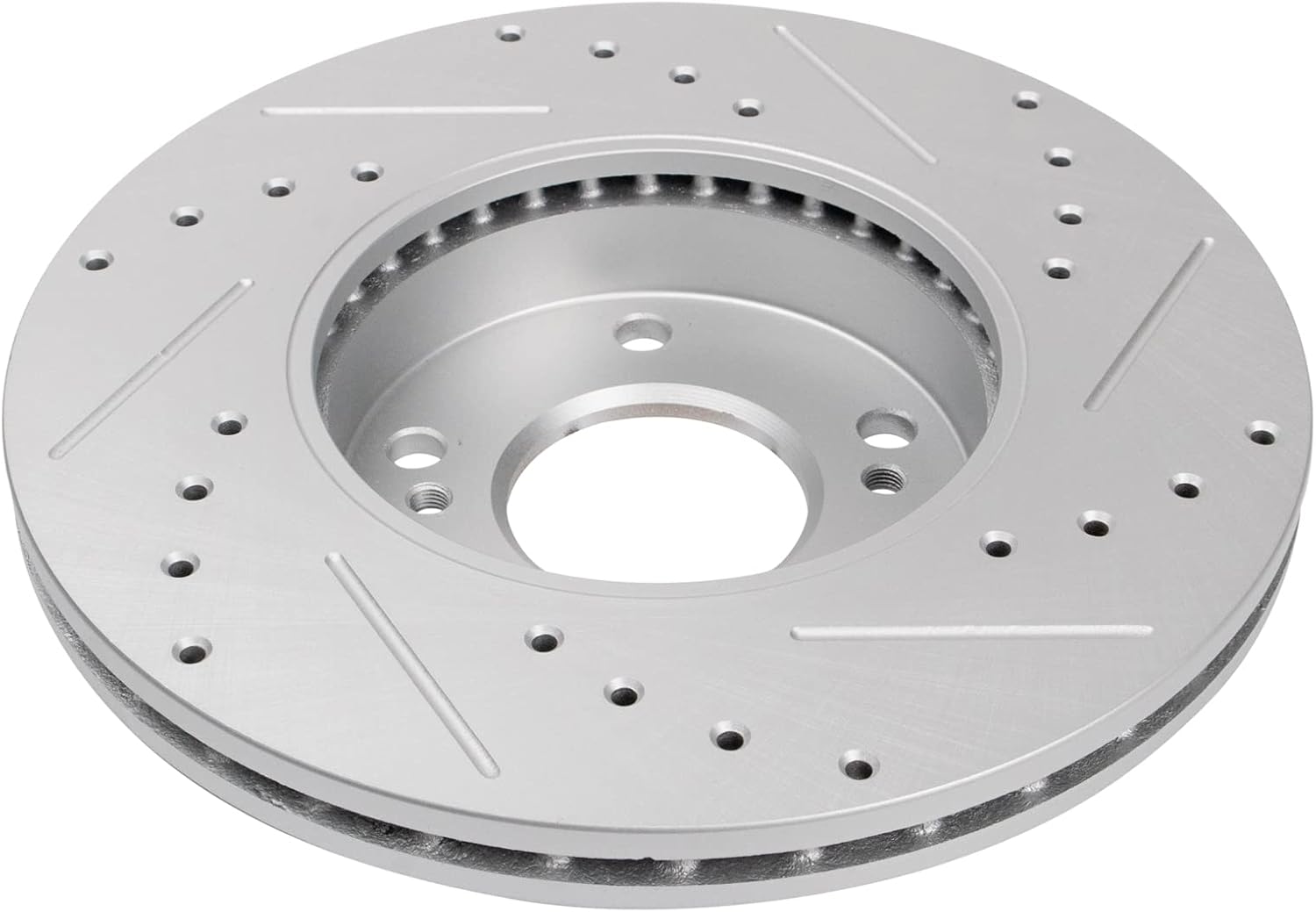 TRQ Performance Front Brake Pad and Rotor Set Ceramic Coated Drilled Slotted Rotors Compatible with 1996-1999 Infiniti I30 1989-1999 Nissan Maxima