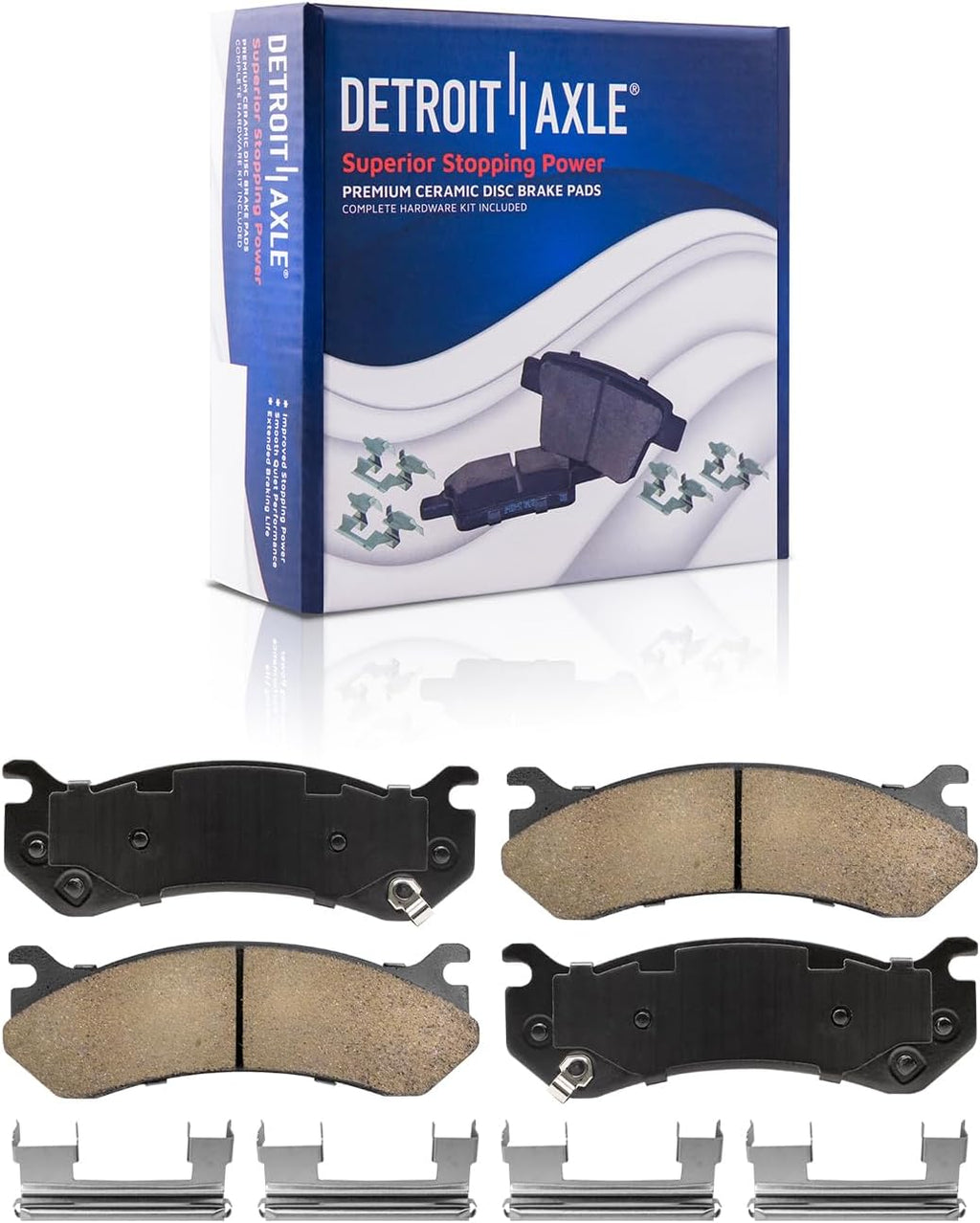 Detroit Axle - Brake Kit for Cadillac Escalade Chevrolet Avalanche Express Suburban 1500 Tahoe GMC Savana 1500, 12.00'' inch Front & 12.99'' inch Rear Disc Brake Rotors Ceramic Brake Pads Replacement