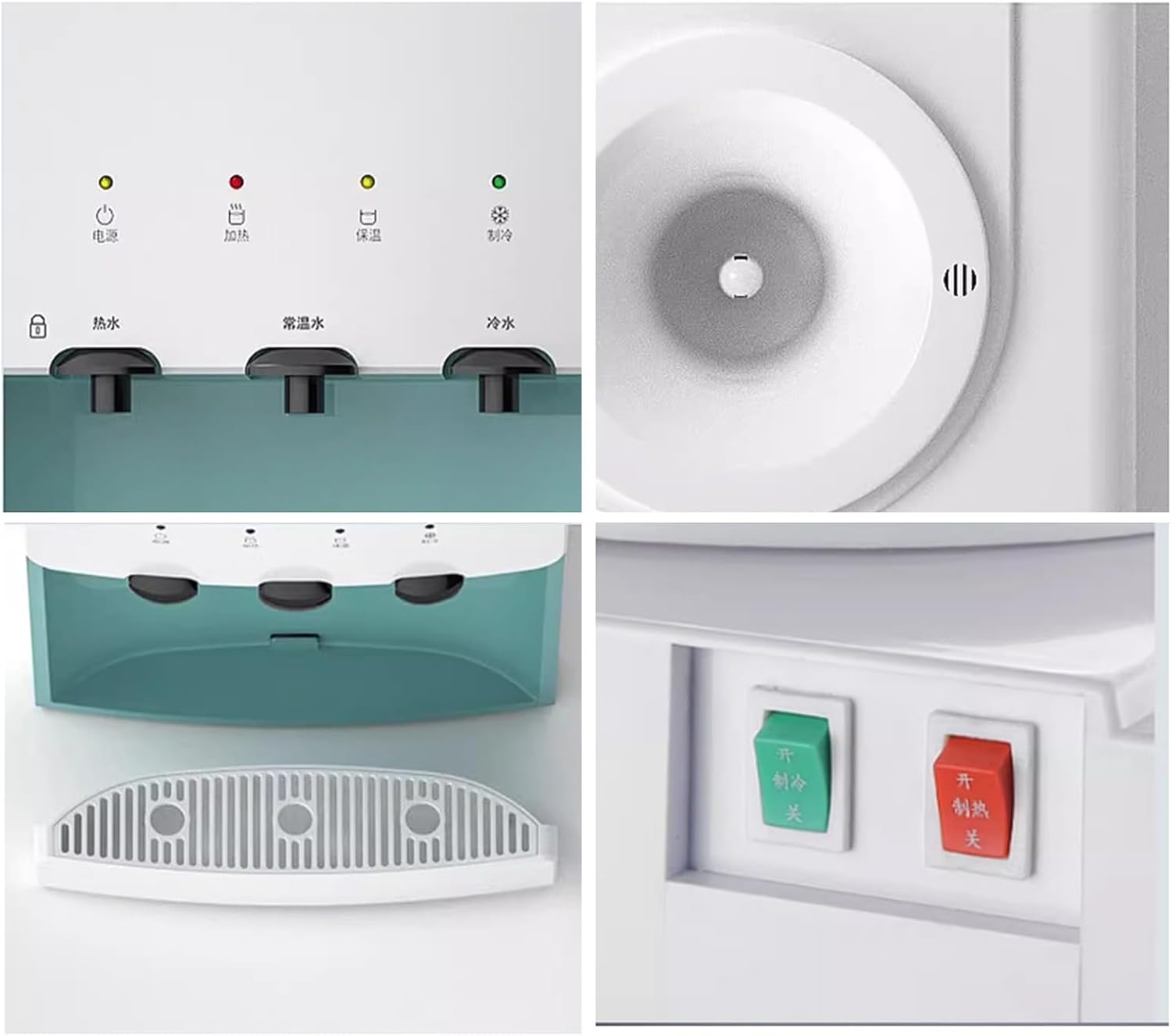 hot Water dispensers Household Desktop Water Dispenser with Refrigeration and Heating Desktop Office Children's Lock and Bucket Integrated Machine Instant hot Water Dispenser (Color : B-Ice Warm)
