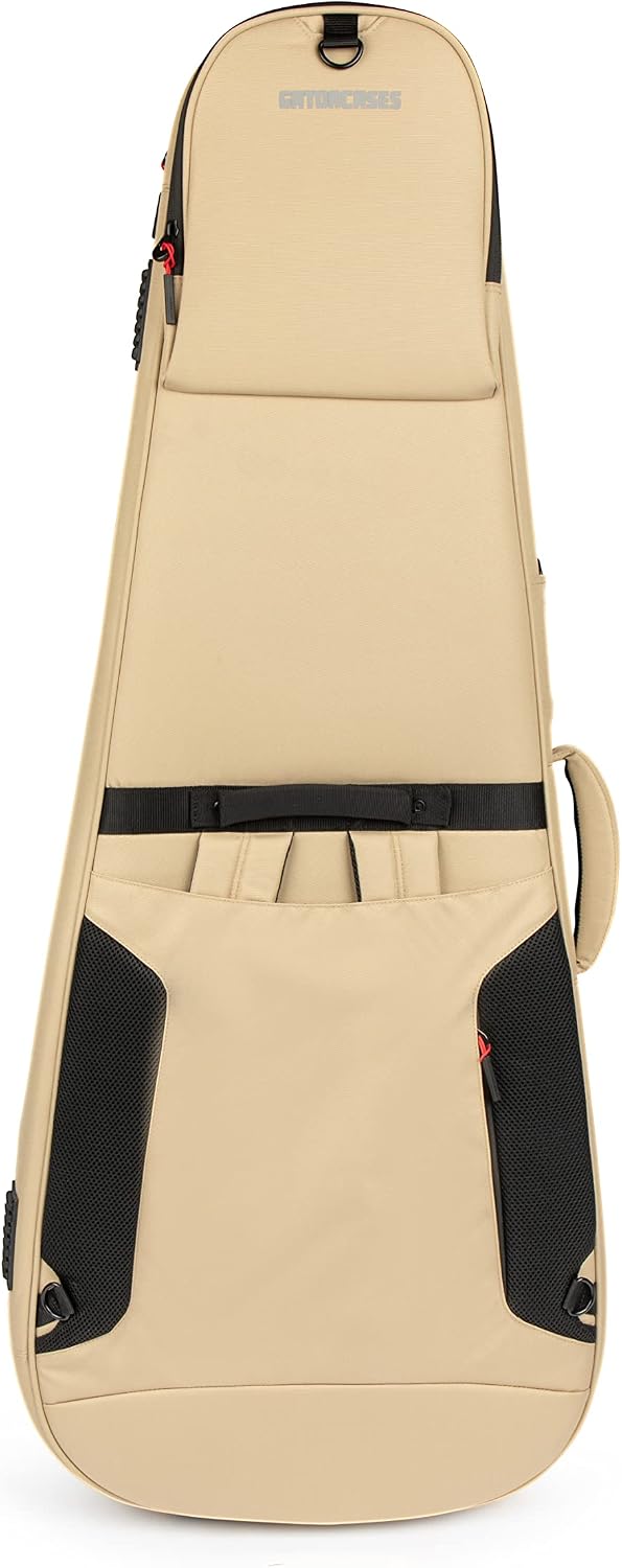 Gator Cases ICON Series Premium Weather Resistant Gig Bag for 335-Style TSA Luggage Lock-Friendly Zipper Pulls, Khaki (G-ICON335-KHK)