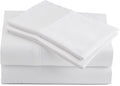 Peru Pima 415 Thread Count Percal Twin XL Sheet Set - 100% Peruvian Pima Cotton, 3 Piece (Flat, Fitted, 1 Pillowcase) - Cooling, Crisp, Deep Pocket, Hotel Quality Bedding - White