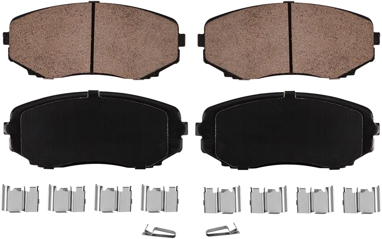 Detroit Axle - 10pc Brake Kit for 2007 2008 2009 Lincoln MKX Ford Edge, Ceramic Brakes Pads Drilled and Slotted Disc Brake Rotors Replacement : 11.65' inch Front and 11.89' inch Rear Rotor