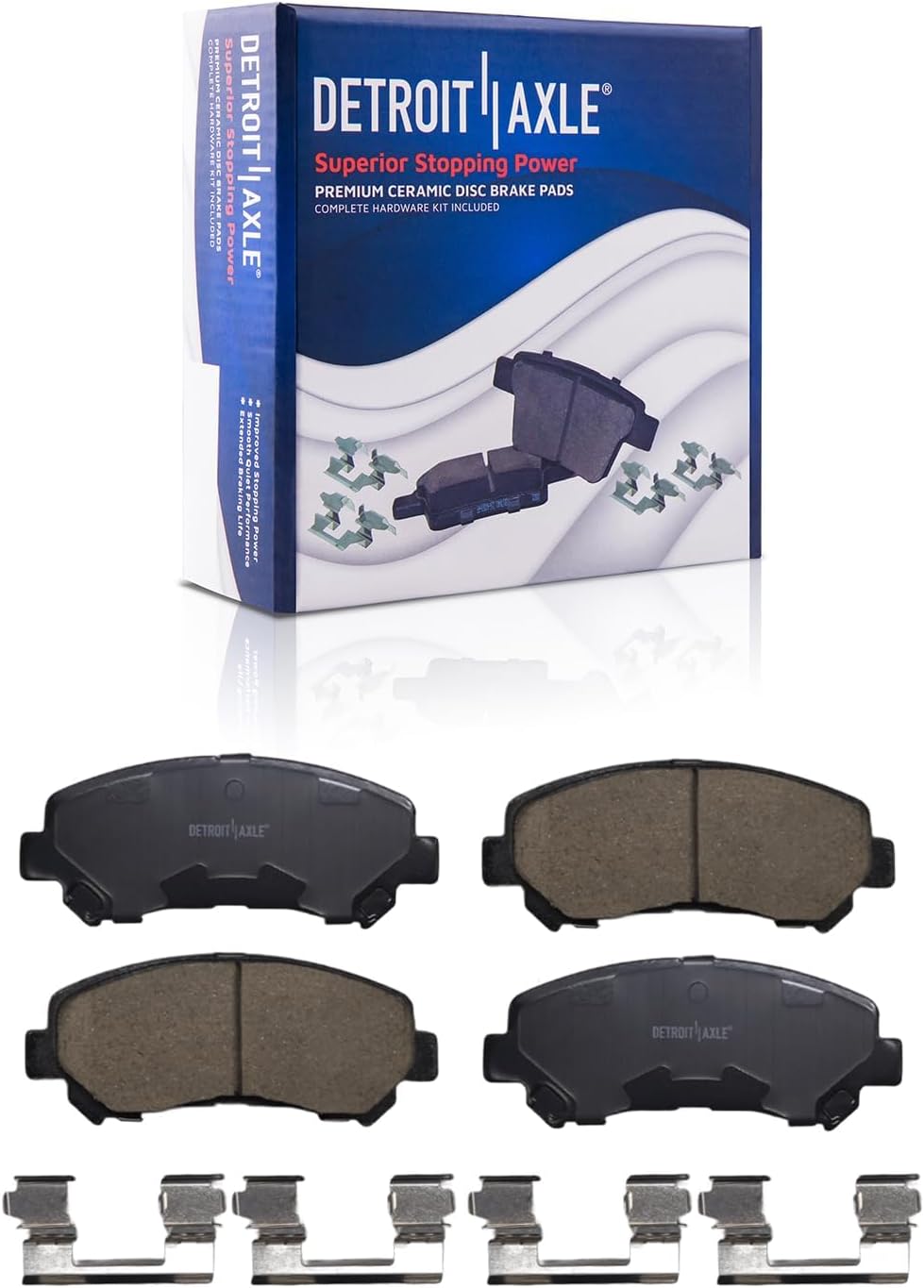 Detroit Axle - Brake Kit for 10-13 Suzuki Kizashi 11.81' inch Front and 10.94' inch Rear Drilled and Slotted Disc Brake Rotors Ceramic Brakes Pads 2010 2011 2012 2013 Replacement