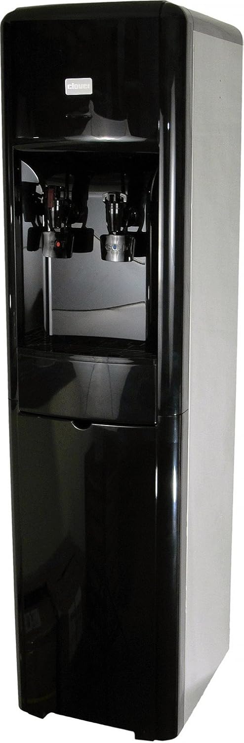 Clover D16 Water Dispenser -Hot and Cold Bottleless, High Capacity -Gloss Black