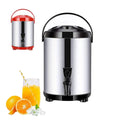 Commercial Hot Water Dispenser, 6-12L Insulated Stainless Steel Water Urn with Faucet, Portable Heat Retention Barrel for Coffee, Tea, Milk Tea, Office, Cafe, Events