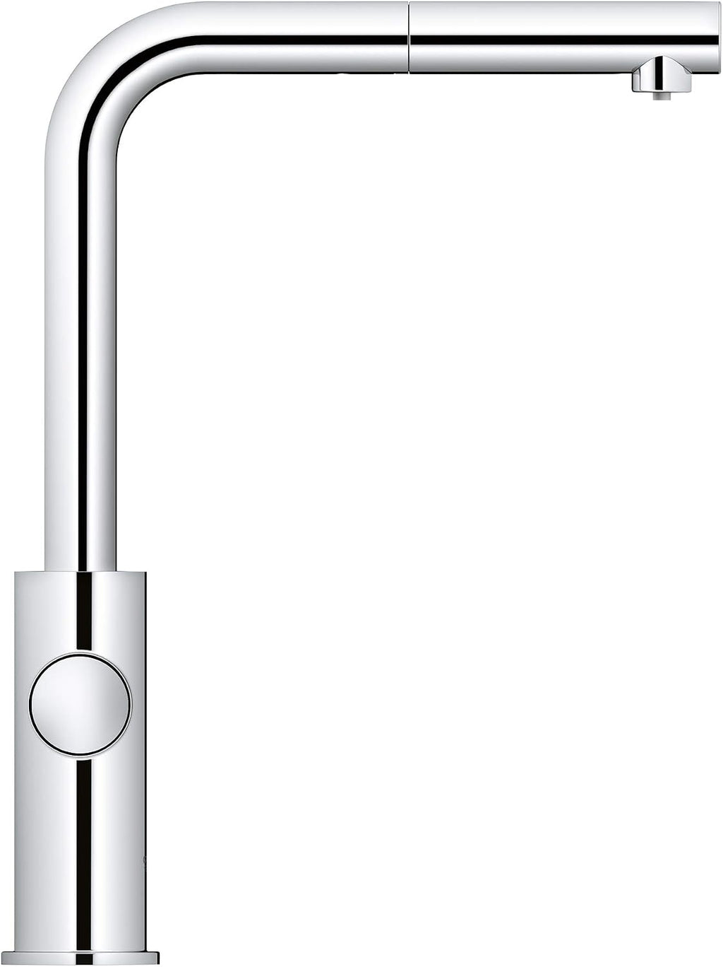 GROHE 31608002 Blue Single-Handle Pull-Out Kitchen Faucet Single Spray with Chilled & Sparkling Water, 1.75 GPM