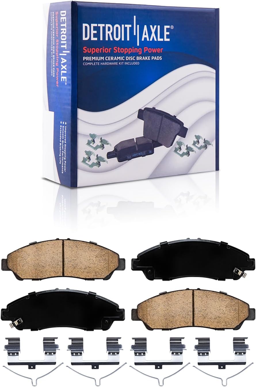 Detroit Axle - 3.5L Brake Kit for Acura 2017-2020 MDX [Base, SH-AWD], 12.60' inch Front 12.99' inch Rear Disc Brake Rotors Ceramic Brakes Pads with Hardware 2018 2019 Replacement - 8pc Set