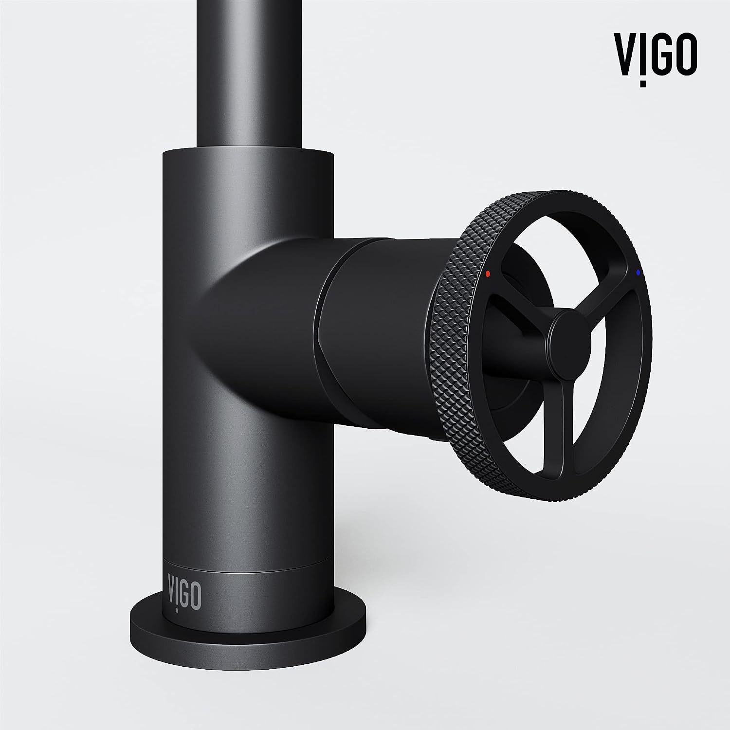 VIGO Cass Single-Handle Single-Hole Mount Bathroom Sink Faucet, 9-Inch, Matte Black, Modern Design, Solid Brass, 1.2 GPM WaterSense & Ceramic Disc Valve, Corrosion-Resistant