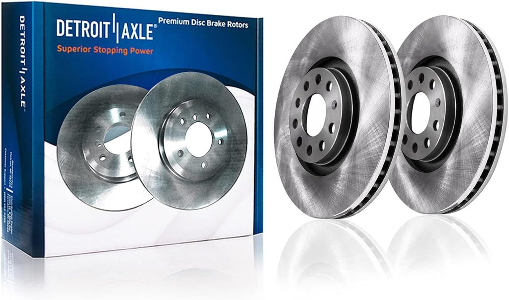 Detroit Axle - 1.4L Brake Kit for Volkswagen 2019-2020 Jetta, 11.34' inch Front and 10.71' inch Rear Disc Brake Rotors Ceramic Brakes Pads with Hardware Replacement