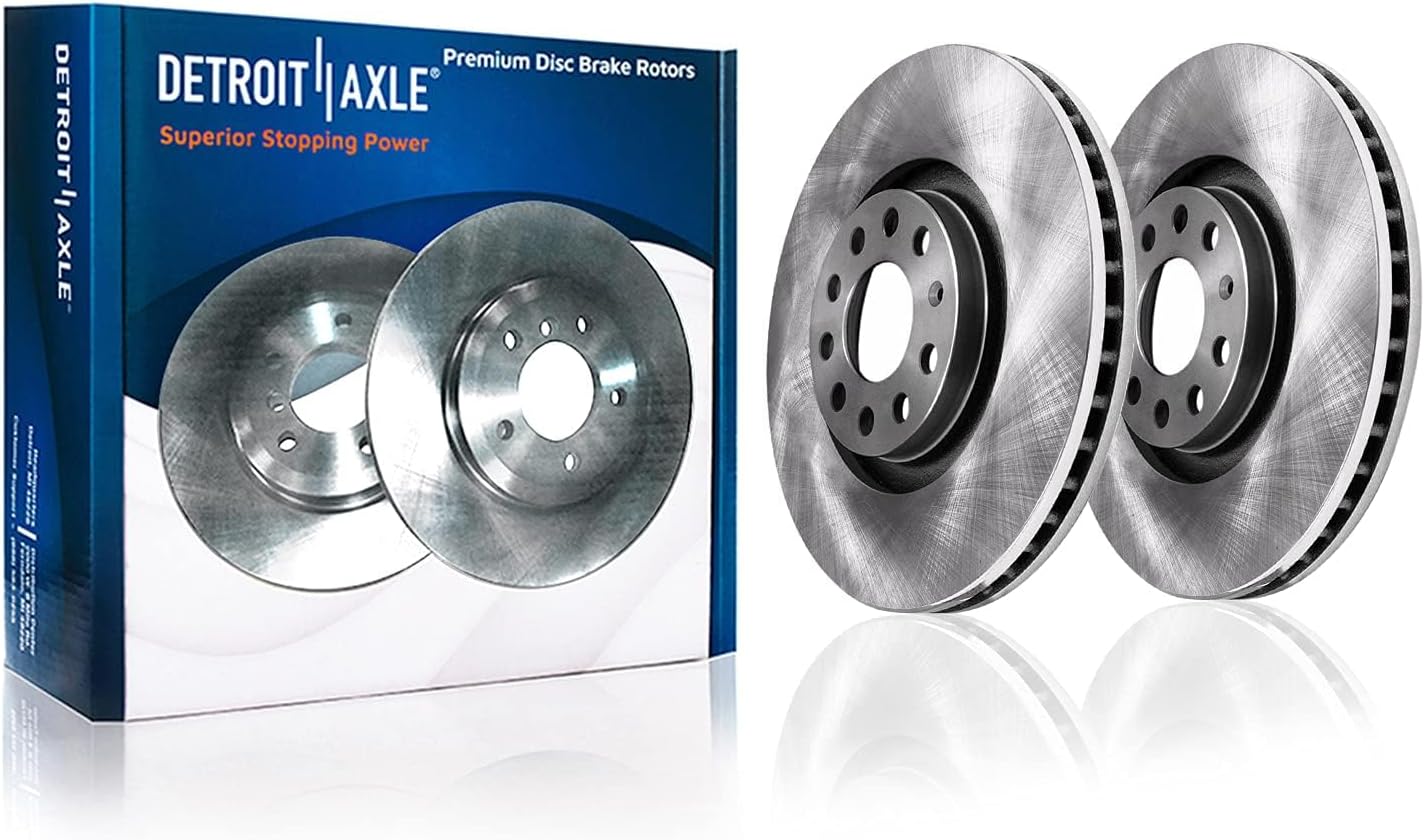 Detroit Axle - 1.4L Brake Kit for Volkswagen 2019-2020 Jetta, 11.34' inch Front and 10.71' inch Rear Disc Brake Rotors Ceramic Brakes Pads with Hardware Replacement