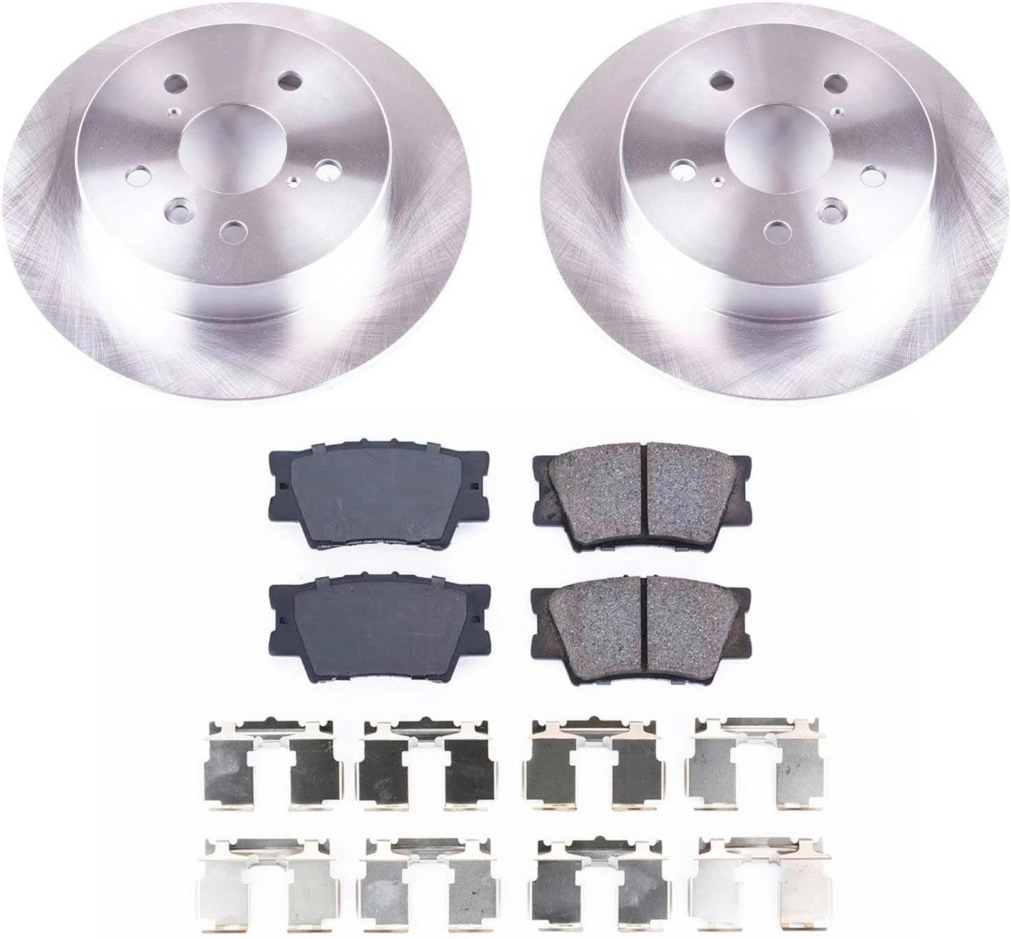 PowerStop Rear Brake Kit for Toyota Camry 2018-24 - Z17 Ceramic Brake Pads & Disc Rotors Replacement, KOE7905