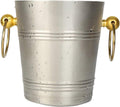 Cream White Metal Double Walled Ice Bucket Set with Lid and Scoop (Size : 3L)