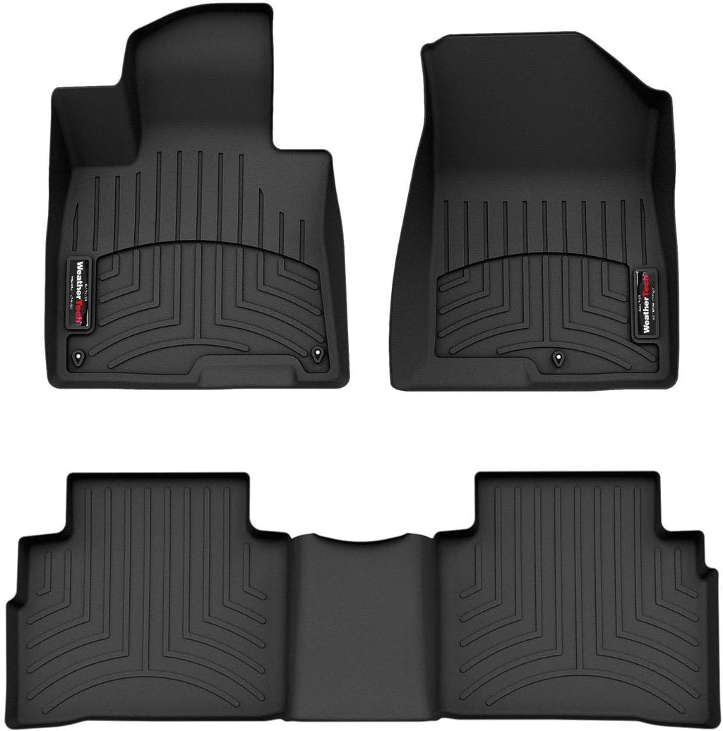 WeatherTech Custom Fit FloorLiners for Kia Sportage - 1st & 2nd Row (441732-1-2), Black