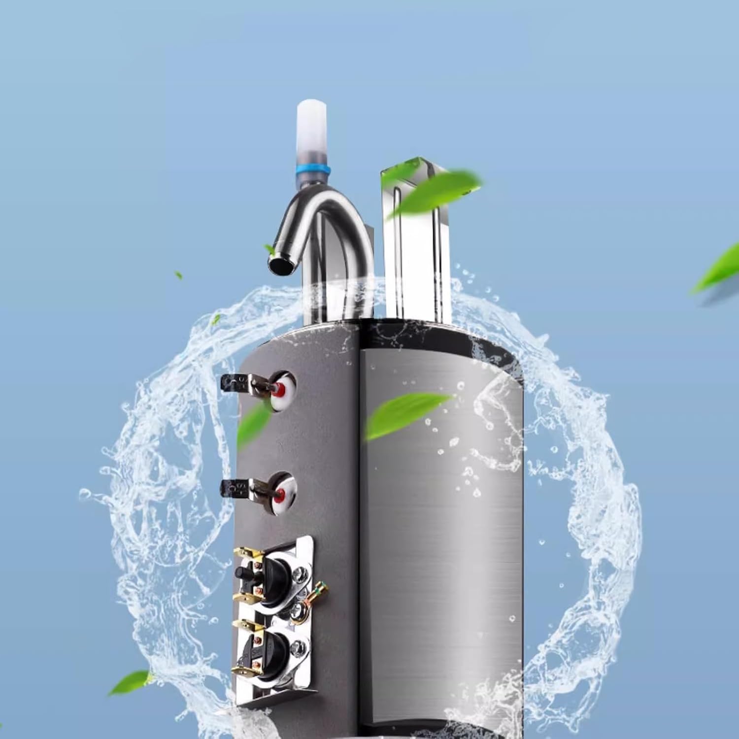 hot Water dispensers Water Dispenser for Household Use Fully Automatic Intelligent Vertical Cooling and Heating Upper Bucket Office Instant hot Water Dispenser (Color : Ice Warm)