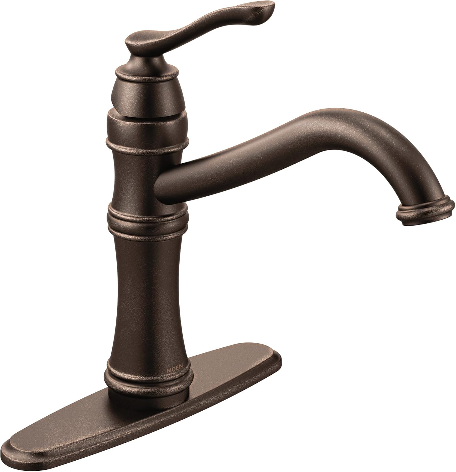 Moen 7240ORB Belfield Traditional One Handle High Arc Kitchen Faucet with Optional Deckplate Included, Oil Rubbed Bronze