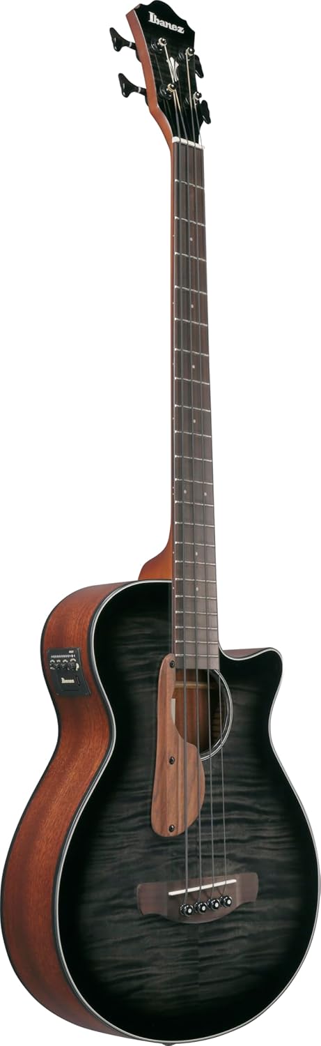Ibanez AEGB25E Acoustic-electric Bass Guitar - Transparent Black Burst High Gloss