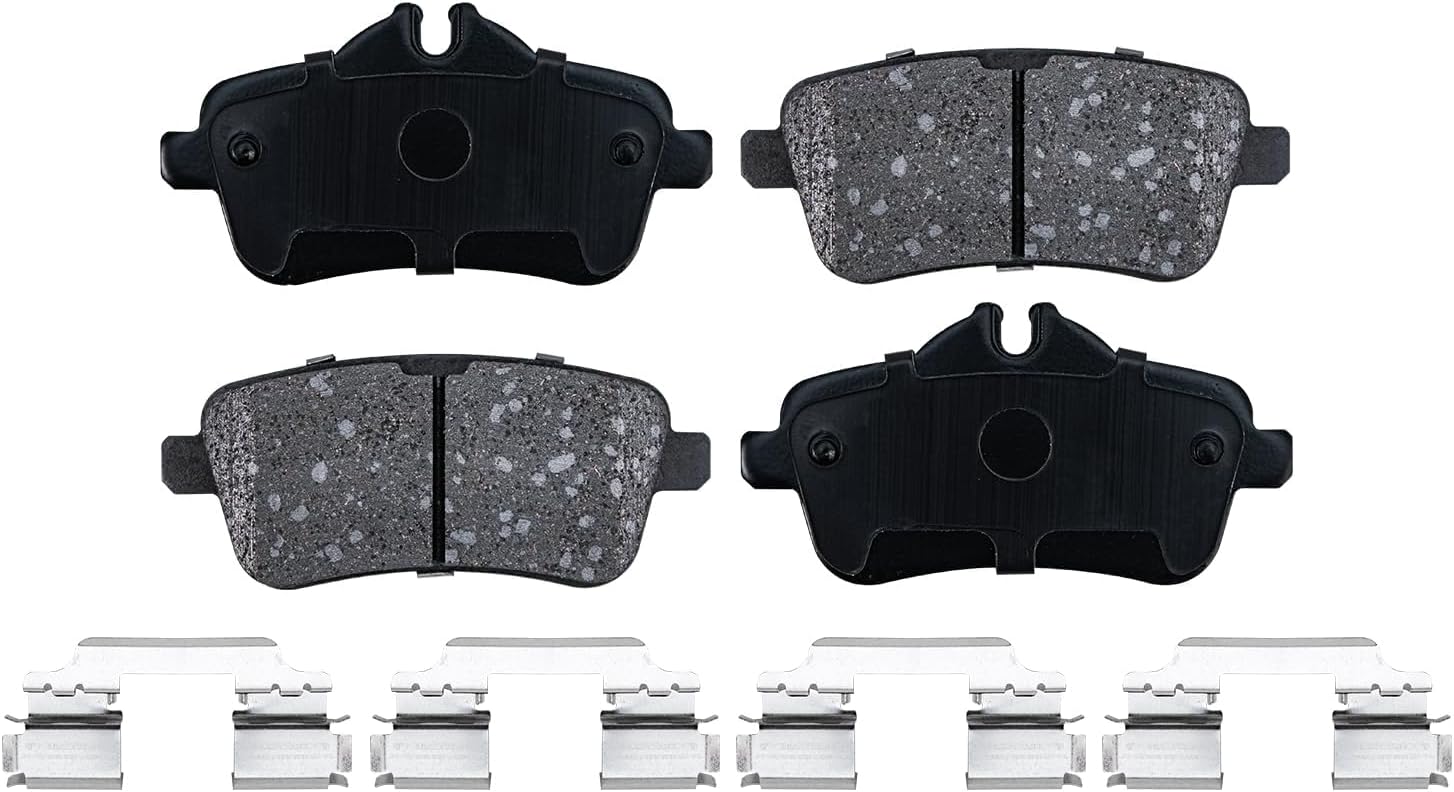 Detroit Axle - Brake Kit for Mercedes-Benz ML250 ML350 ML400 GLE350 GLE400 GLE300d, Drilled and Slotted Disc Brake Rotors Ceramic Brakes Pads: 13.78' inch Front and 12.99' inch Rear Rotor