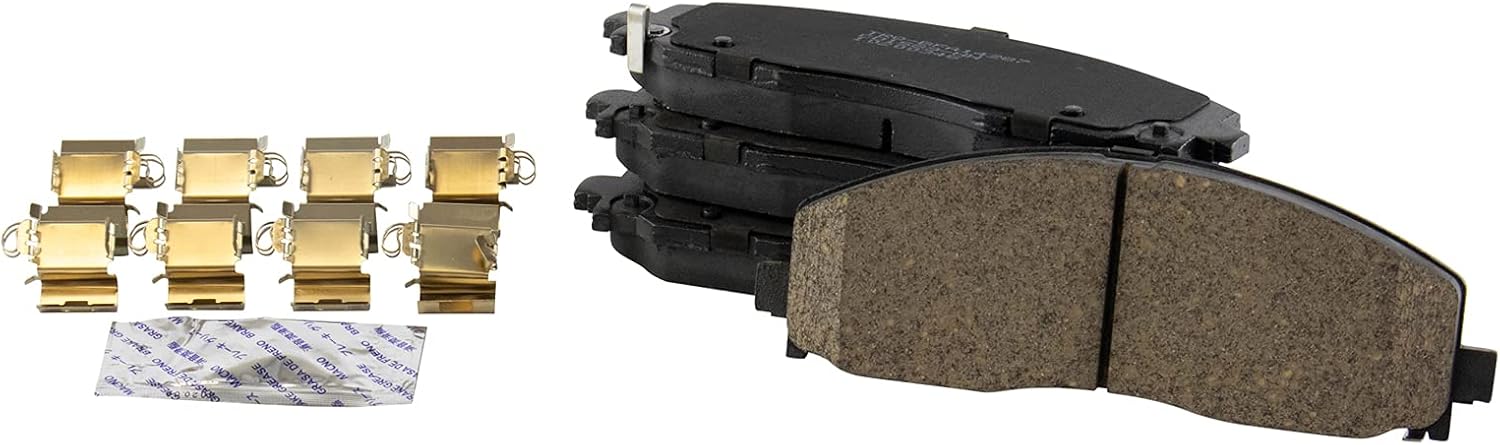 TRQ Performance Front Brake Pad and Rotor Set Ceramic Coated Drilled Compatible with 12-16 Chrysler Town & Country 12-20 Dodge Grand Caravan Journey 12-13 Volkswagen Routan 17-22 Pacifica Voyager
