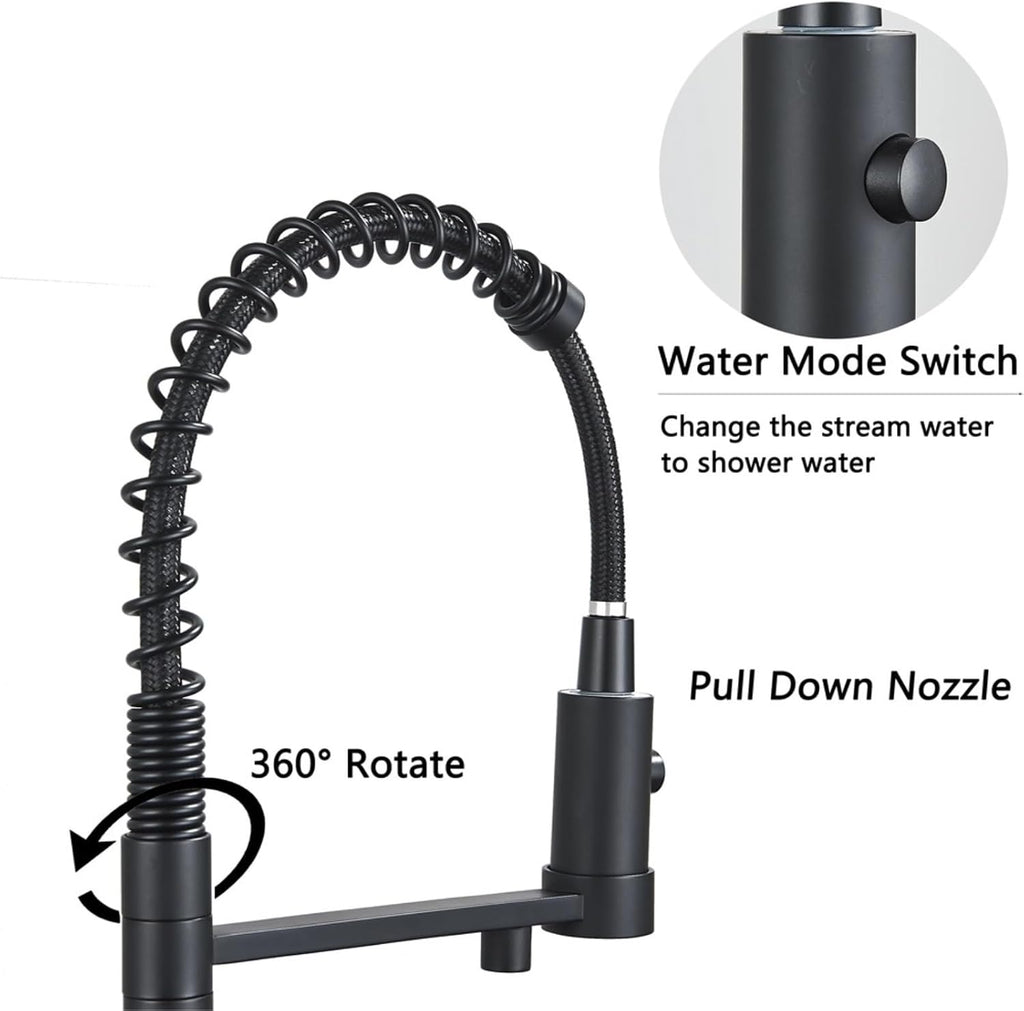 Filtered Kitchen Faucet Pure Drinking Water Brass Kitchen Tap Daul Spout Water Purifier Faucet(Gray)
