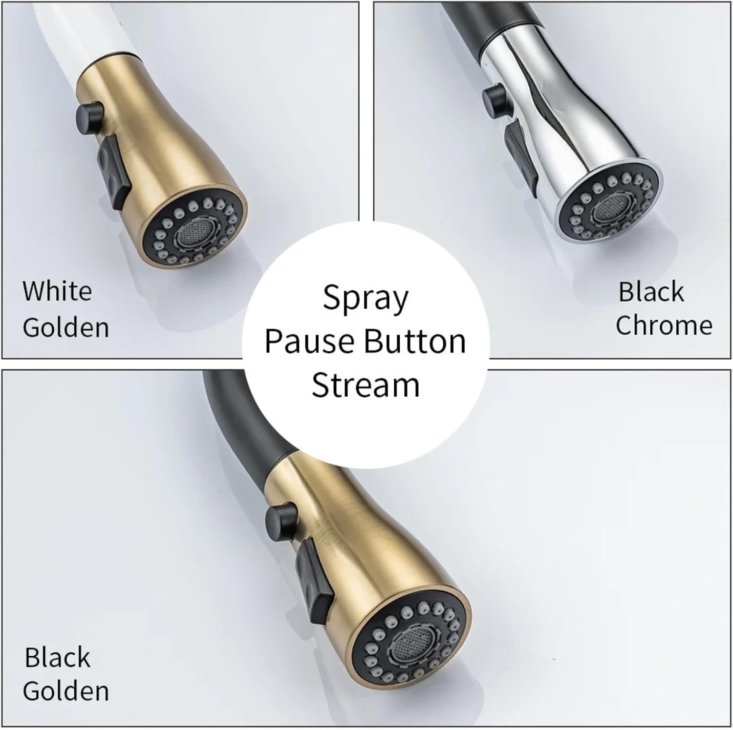 Kitchen Pull-Out Telescopic Faucet Hot and Cold Water Tank Mixing Valve Black Gold Kitchen Faucet(Black)