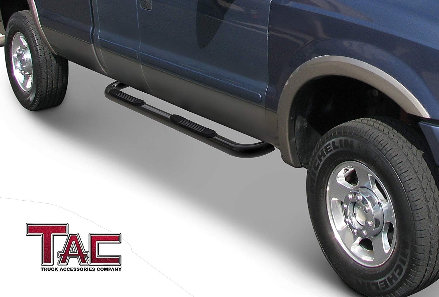 TAC Side Steps fit 2004-2008 Ford F150 Super Cab Pickup Truck 3' Black Side Bars Nerf Bars Step Rails Running Boards Off Road Automotive Exterior Accessories (2 Pieces Running Boards)
