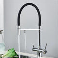 Filtered Kitchen Faucet Pull Out Spray Kitchen Purified 360 Rotation 3 Ways Sink Drink Water Faucet(Brushed Gold)