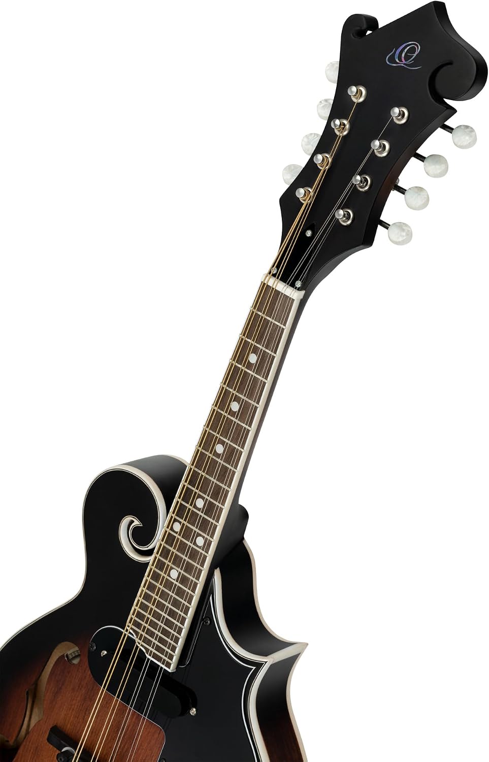 Ortega Americana Series F-Style Acoustic-Electric Mandolin, Satin Whiskey Burst (RMFE30-WB)