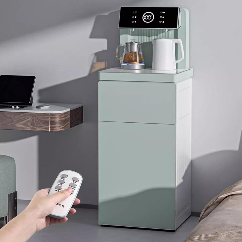 hot Water dispensers Tea Bar Machine Home Intelligent Voice Anti Dry Burn and Anti Overflow Fully Automatic Downward Water Bucket Drinking Machine Instant hot Water Dispenser (Color : B, Size : Warm