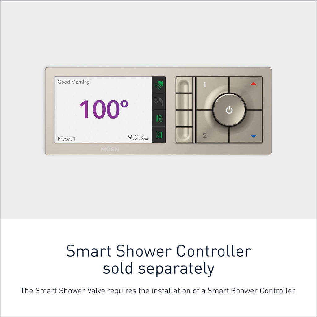 Moen Smart Water 2-Outlet Digital Thermostatic Shower Valve Kit with Standard 1/2' Connections, S3102