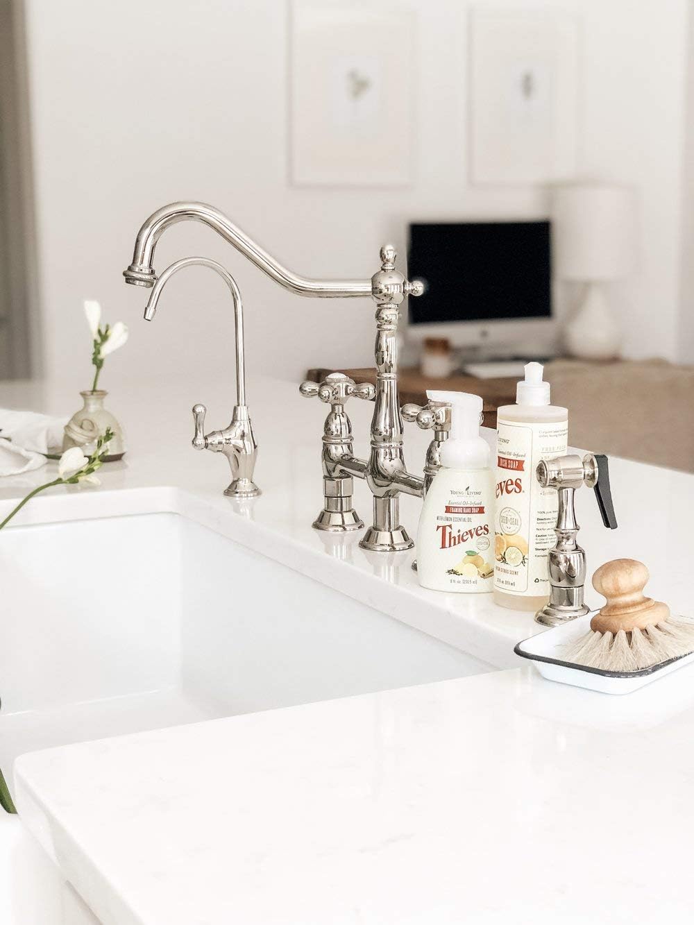 Kingston Brass KS3196AL 1/4 Turn Water Filtration Faucet, Polished Nickel